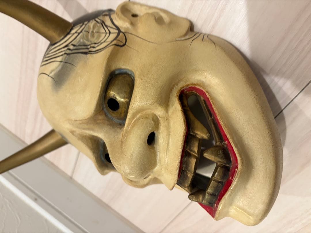 能面 般若 木彫面