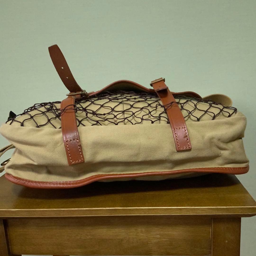 JOHN CHAPMAN キャンバスレザーショルダー 英国製 カーキ