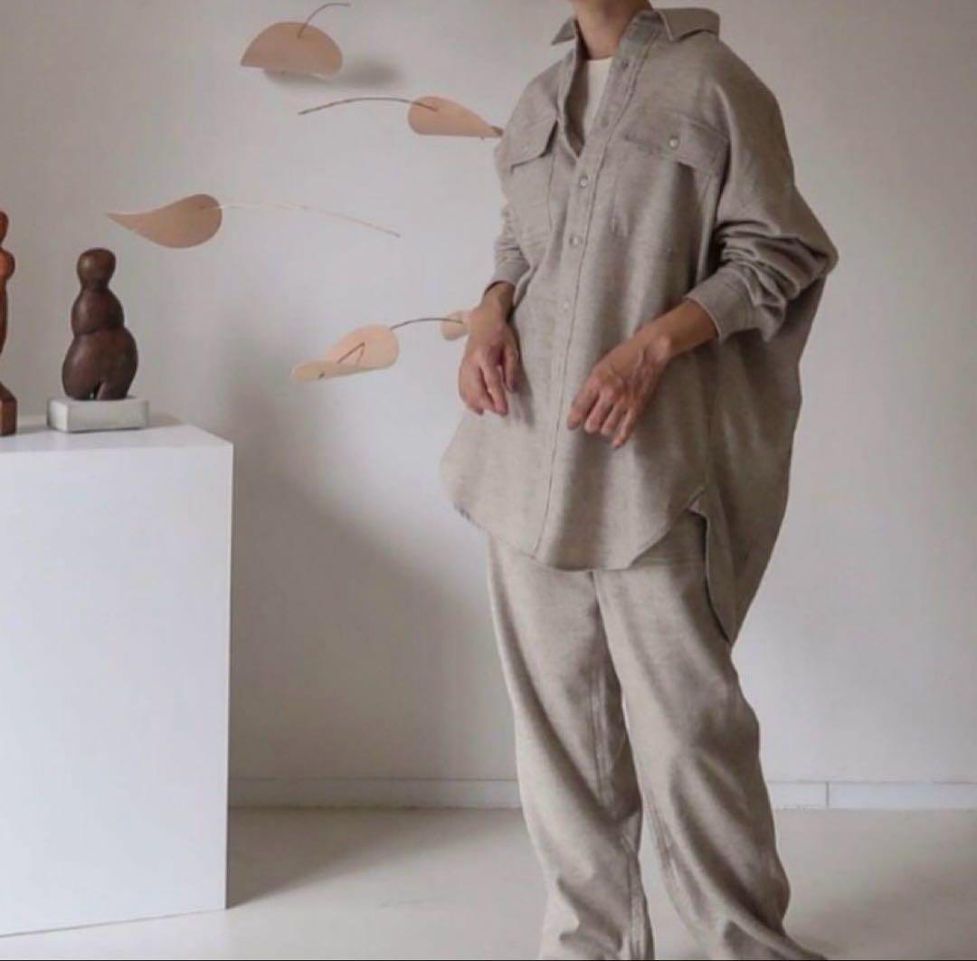 むくく69様　argue ベージュ シャツ 長袖　オーガニック　アギュー