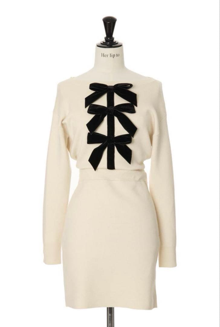 【SALE中！】herlipto Simone Knit Mini Dress