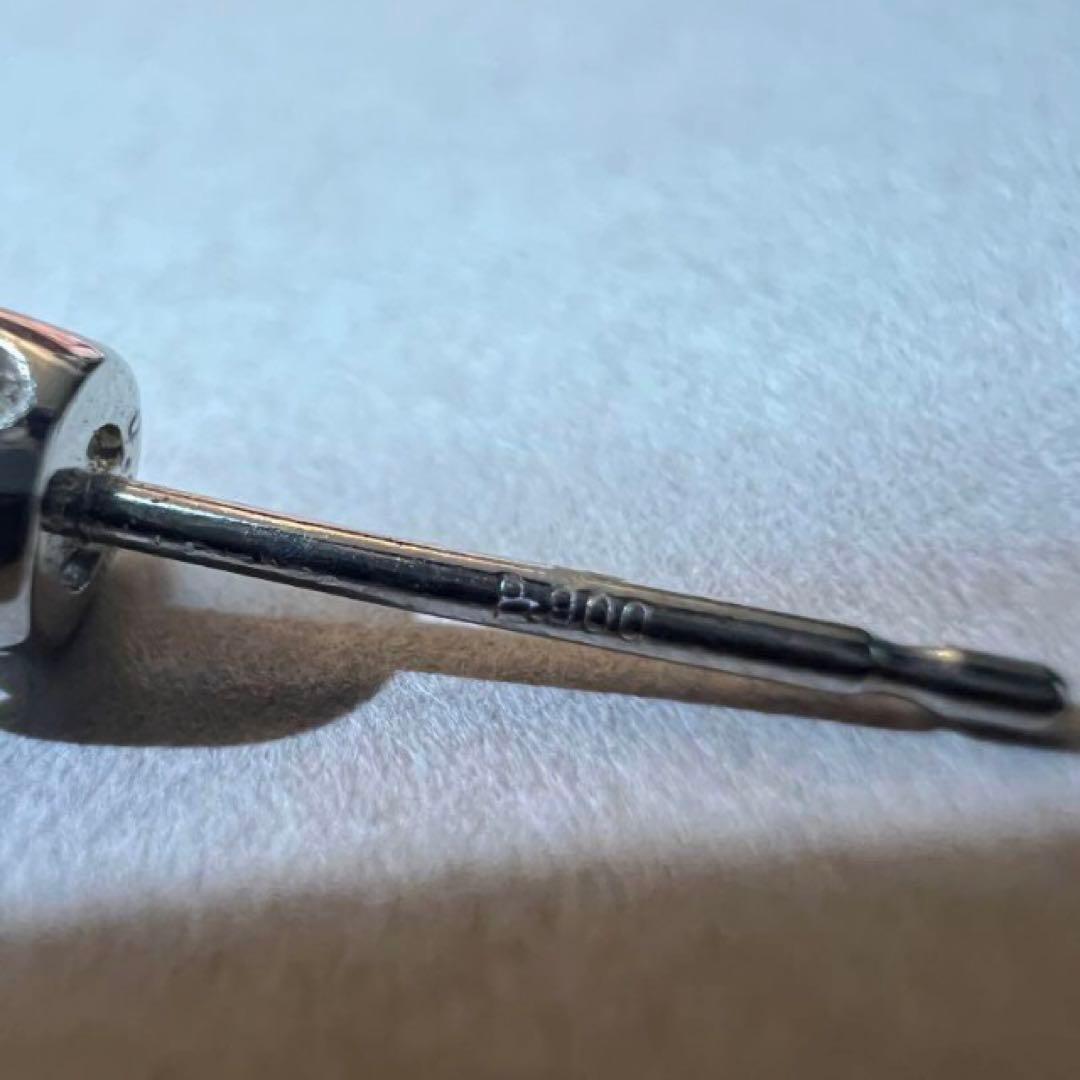 プラチナ一粒ダイヤモンドピアス0.213ct（片耳用）