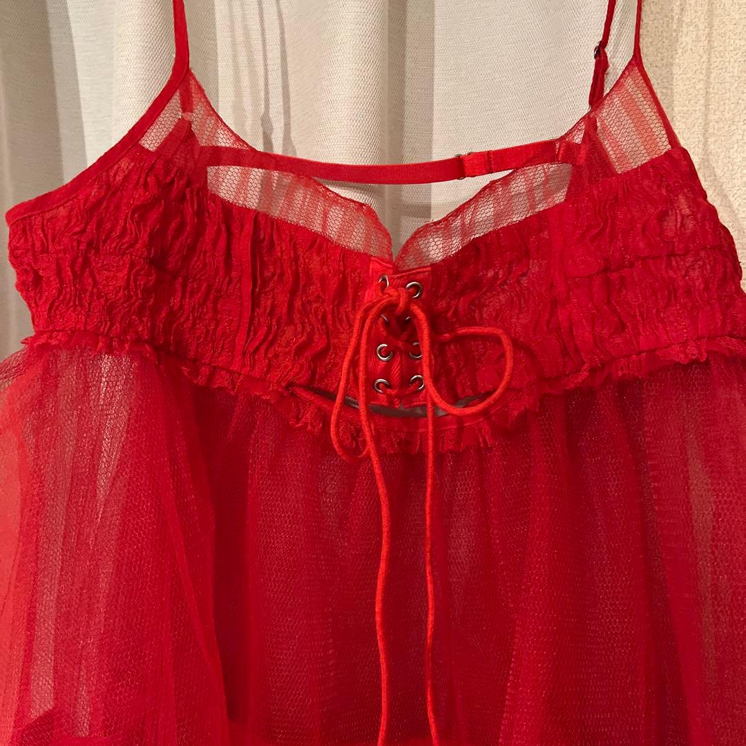 メゾンスペシャル　チュールキャミソール　ワンピース