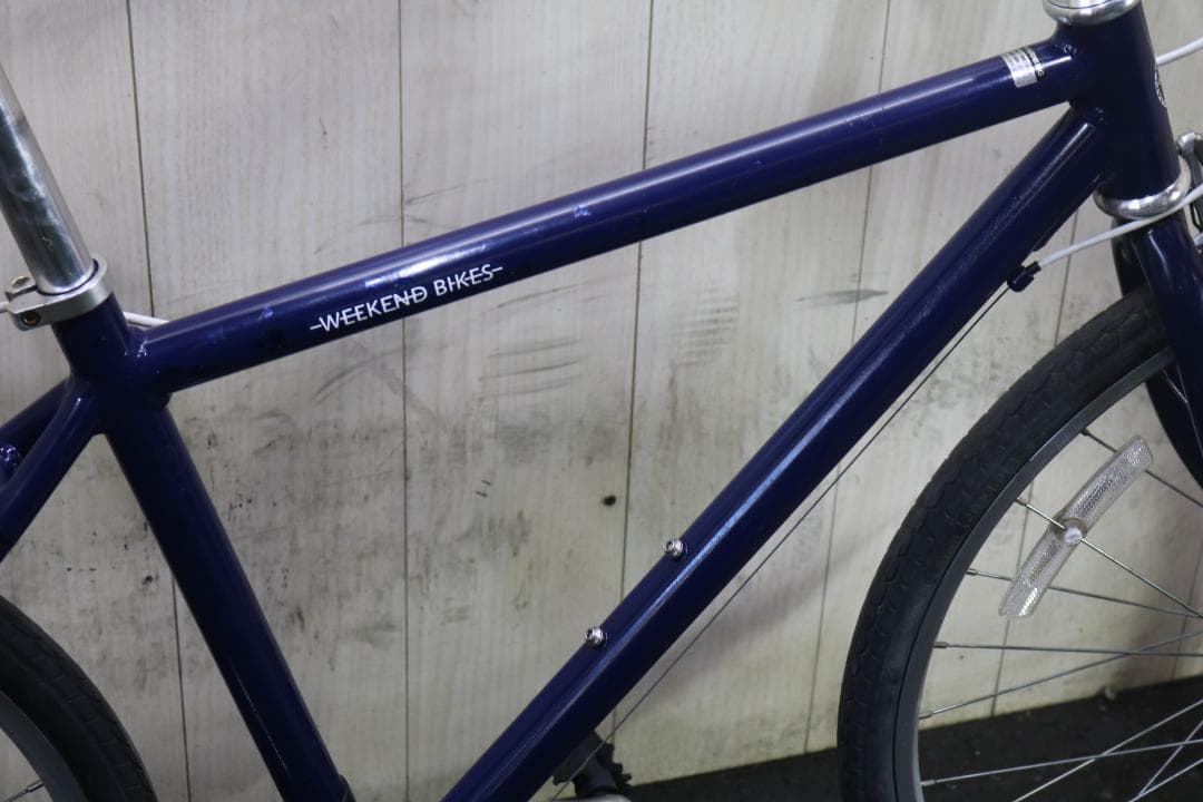 あさひ製WEEKEND アルミ 26型 シマノ7速 440mm BLUE クロス