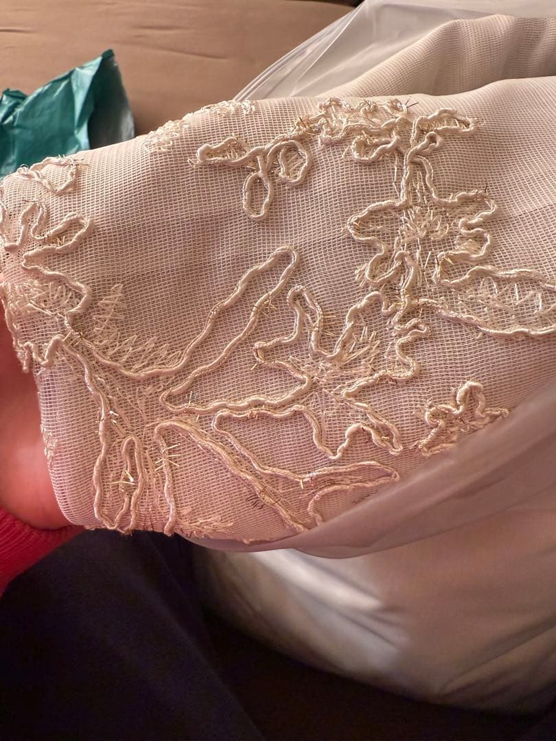 二重カーテン 断熱 保温 防寒 北欧 韓国風 かわいい 刺繍 花柄 レース付き