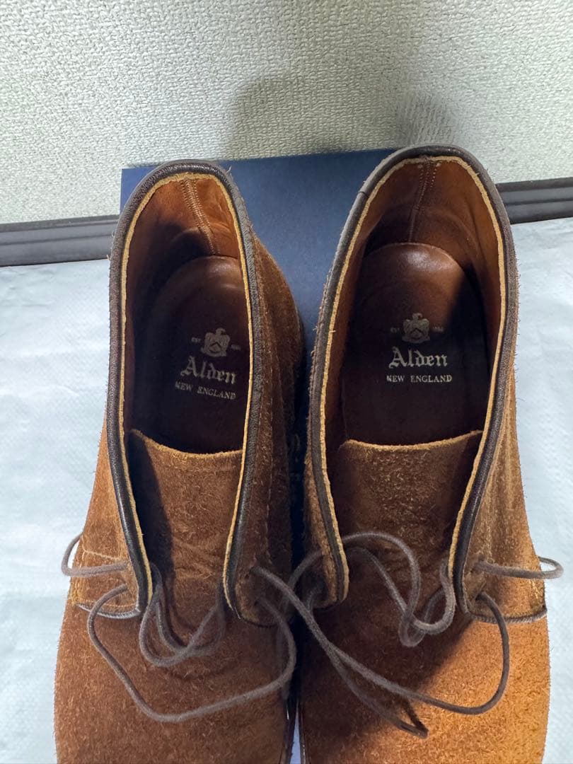 ALDEN オールデン 革靴 スウェード7.5 B/D 約25.5cm 箱 袋付