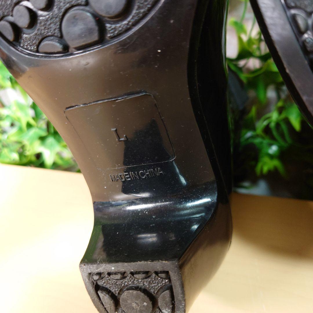TOCCA レインブーツ バックリボン　ブラックLサイズ