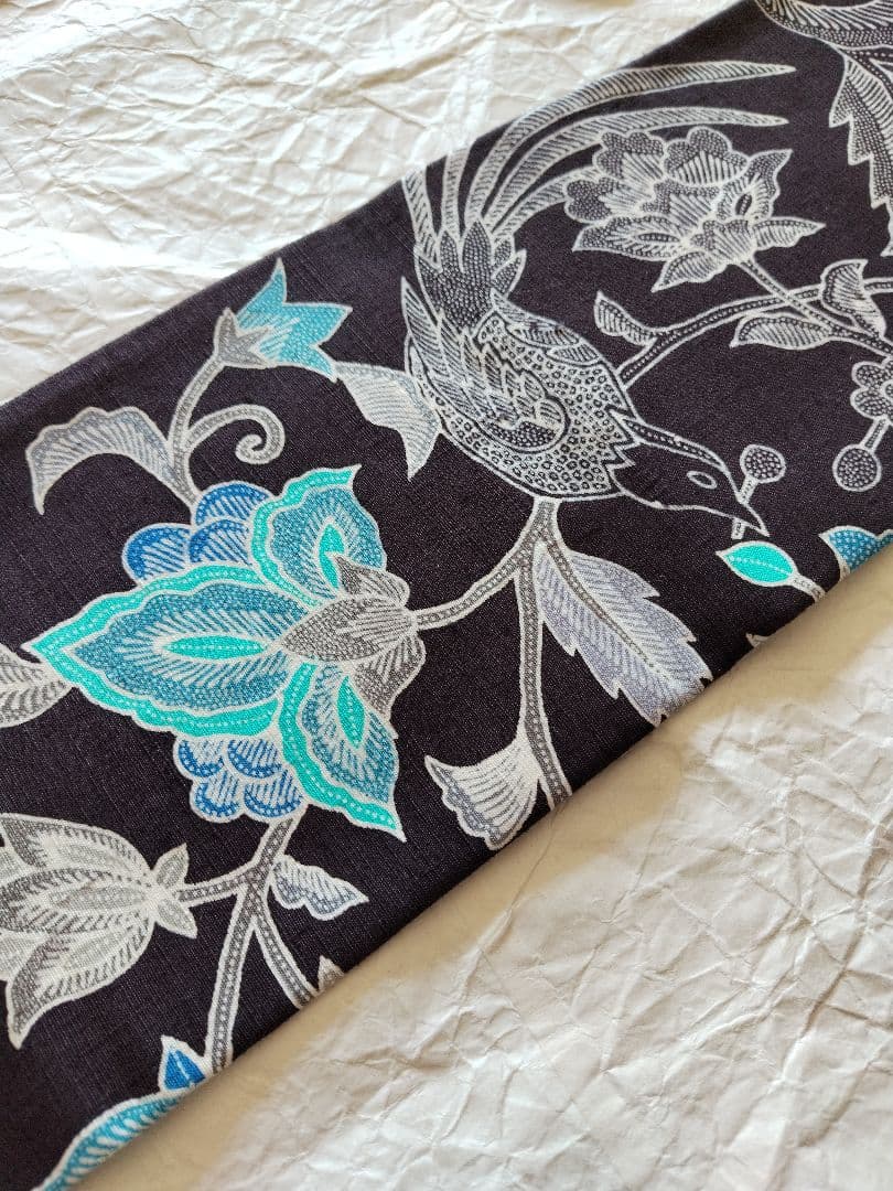 おたかやん　バティックテイスト　紬地　作家物　九寸名古屋帯