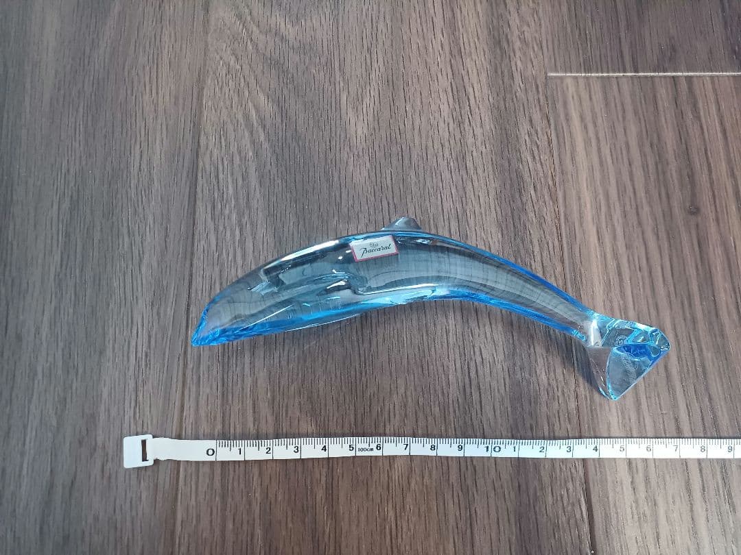 バカラ イルカ ガラスオブジェ 約15.5cm