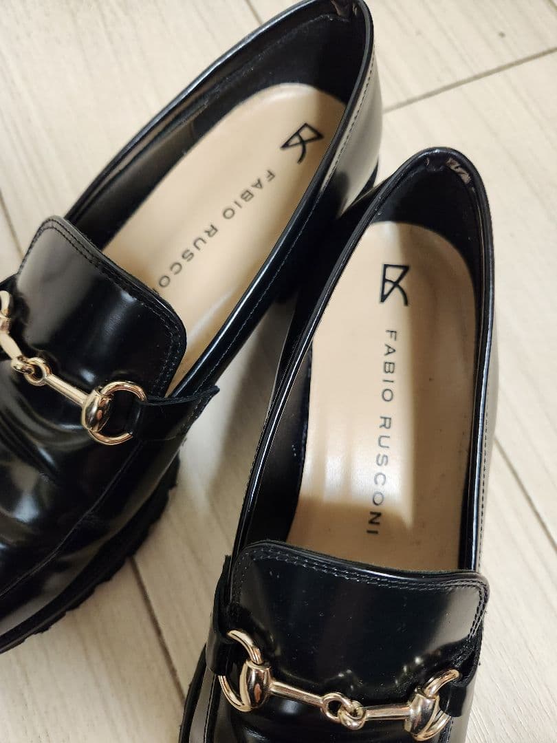 FABIO RUSCONI ブラックローファー★37