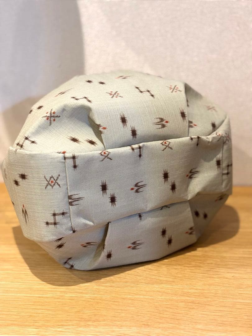 琉球柄　沖縄絣柄　モスグレー　和装バック・着物バック　入学卒業結婚式七五三振袖