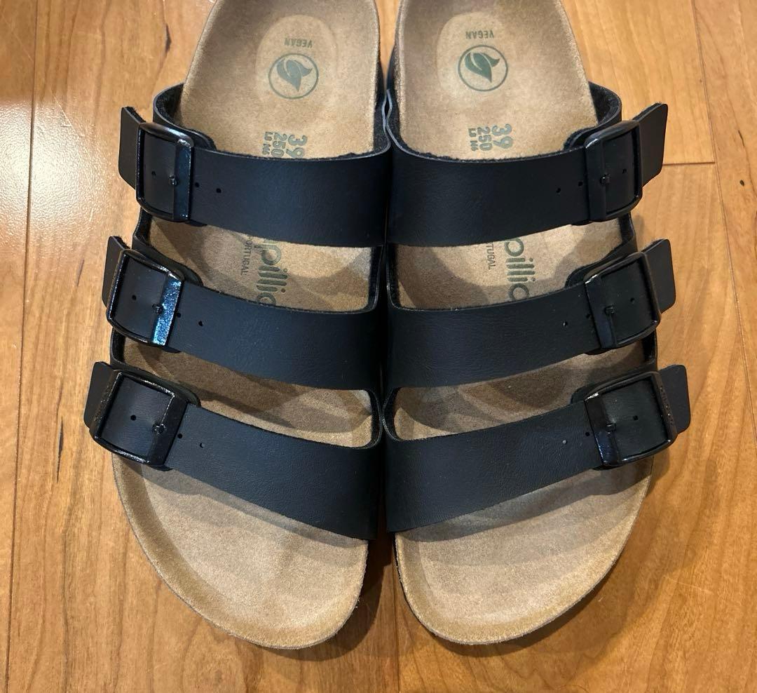 ビルケン　フロリダ プラットフォーム ビルコフロー ブラック サンダル 39