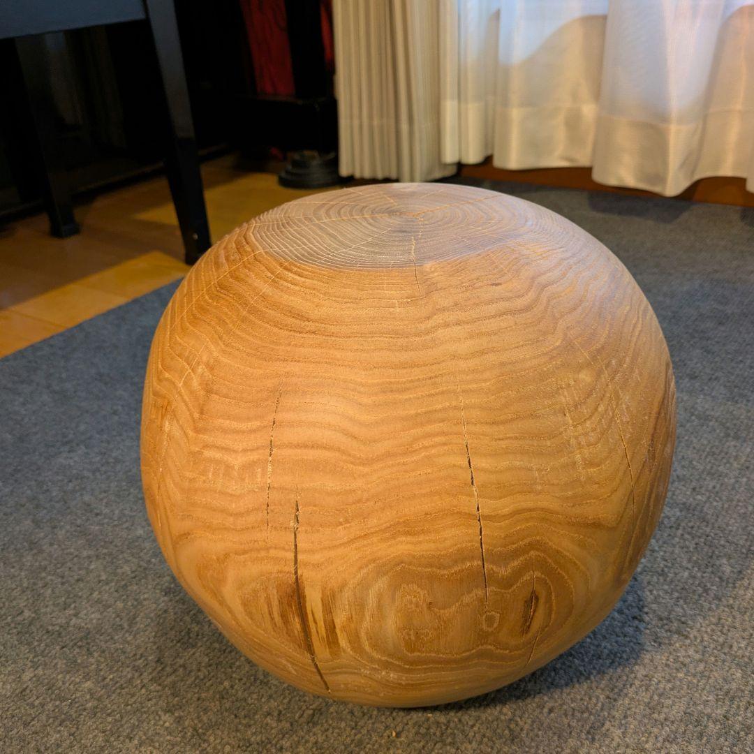 栗　天然木　丸型　切り株　丸太　高さ約26㎝