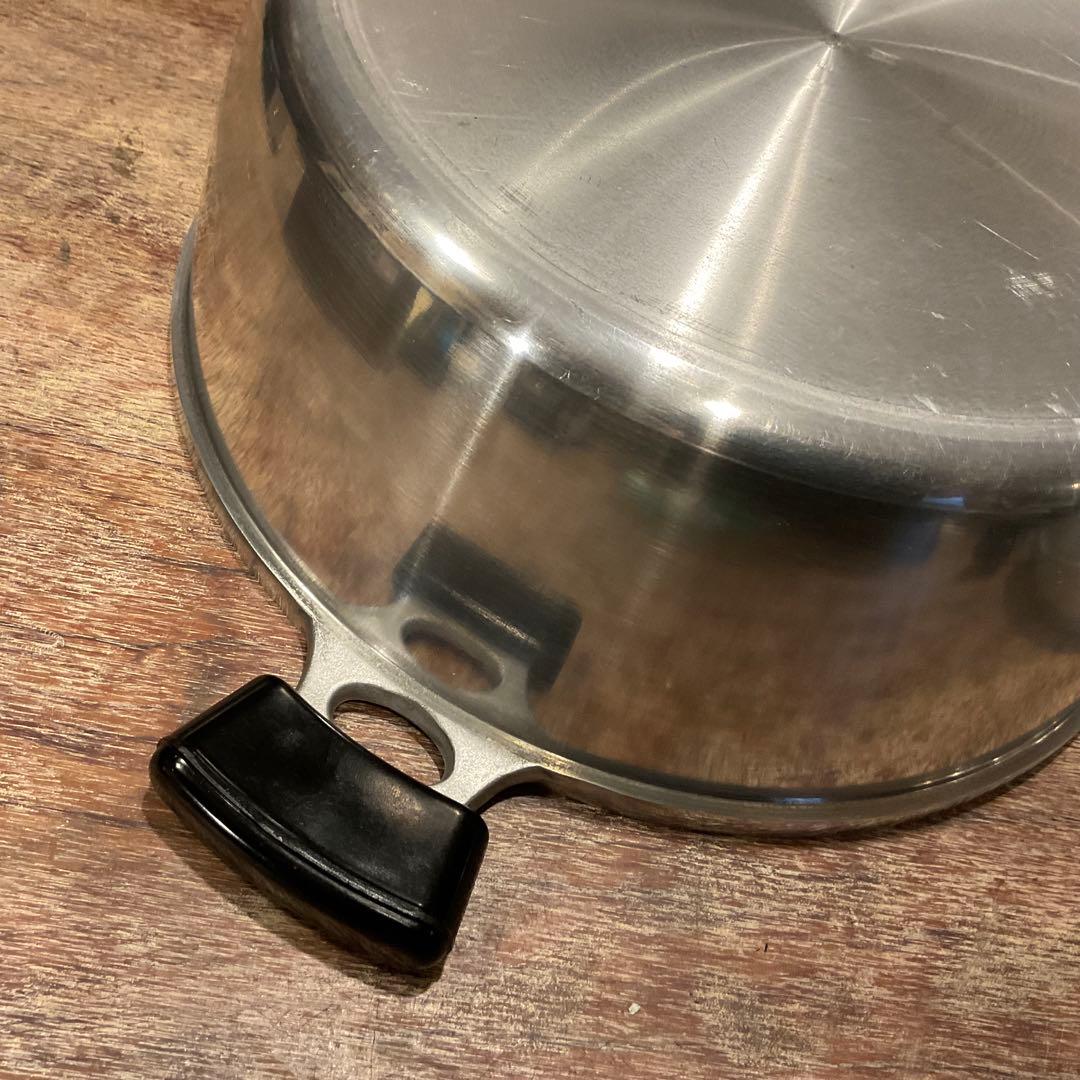 希少 Lサイズ 未使用品！KING 無水鍋 両手鍋 ムスイ 直火専用 ガス 28