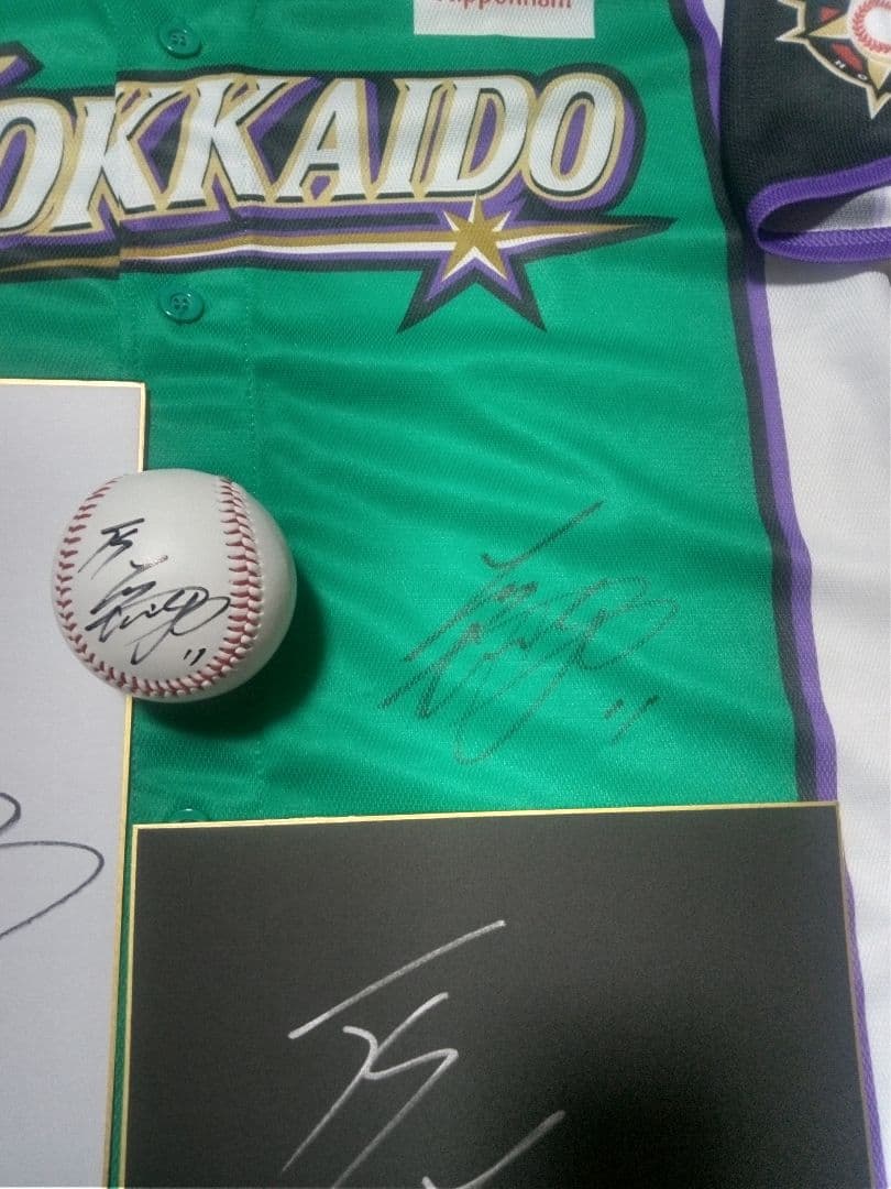 3点セット　大谷翔平　直筆サインユニフォーム　ボール　色紙　日ハム