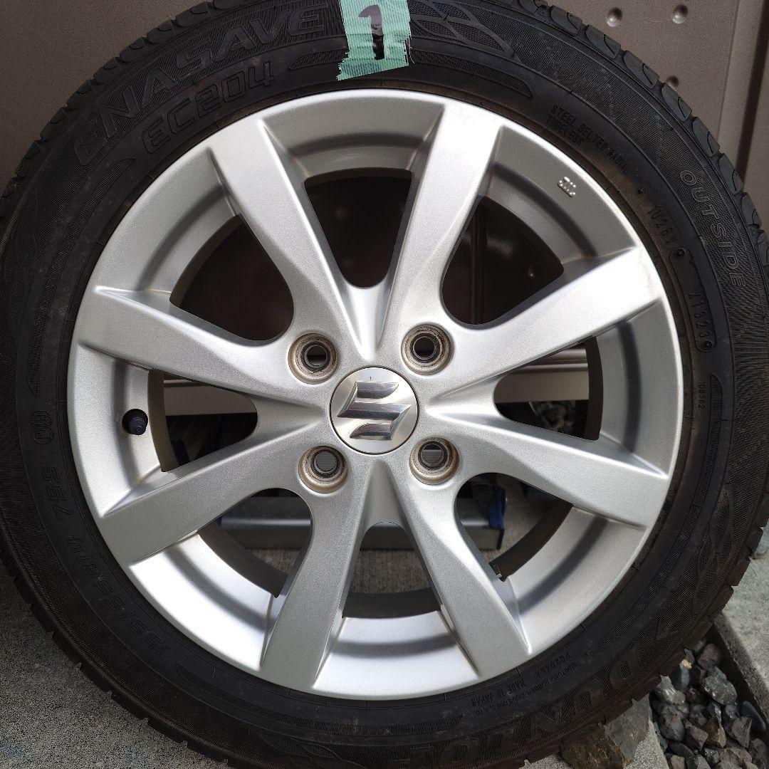 スズキ 14インチ ホイールセット ダンロップタイヤ