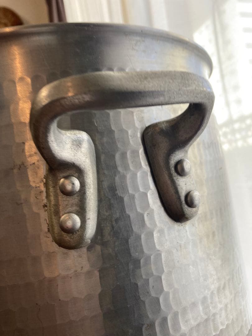 アルミ 寸胴鍋 27 打ち出し ハンマー仕上げ 両手鍋