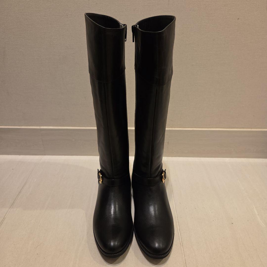 ほぼ未使用　アシックス ジーロ ロングブーツ ジョッキー サイドジップ 24.5