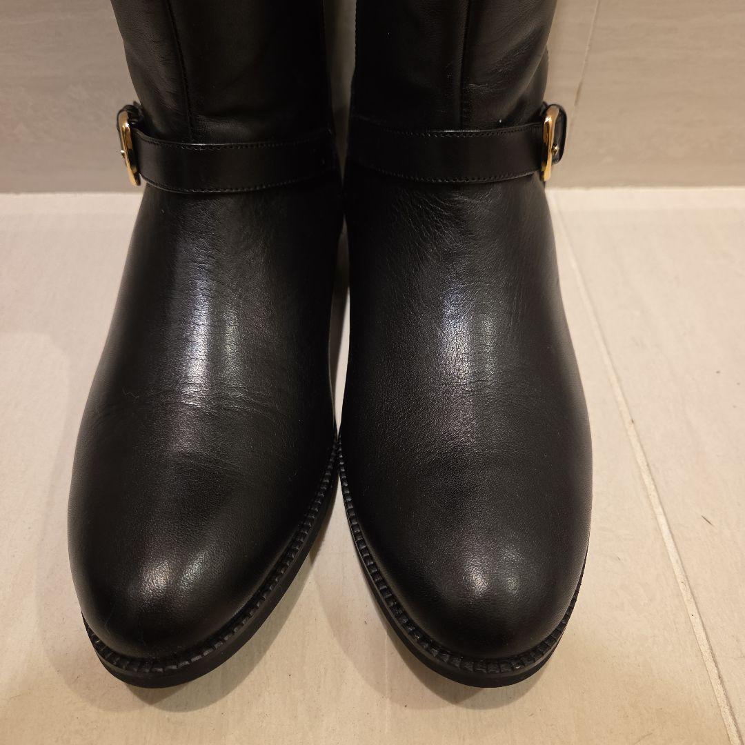 ほぼ未使用　アシックス ジーロ ロングブーツ ジョッキー サイドジップ 24.5