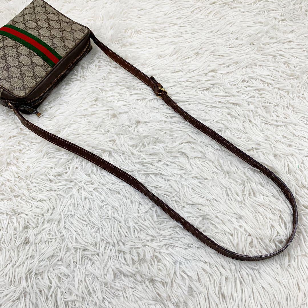 【✨美品✨】グッチ カメラバッグ シェリーライン GGスプリーム ブラウン
