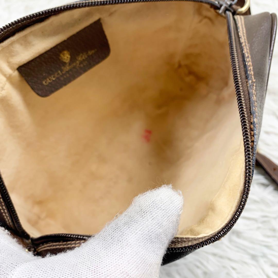 【✨美品✨】グッチ カメラバッグ シェリーライン GGスプリーム ブラウン