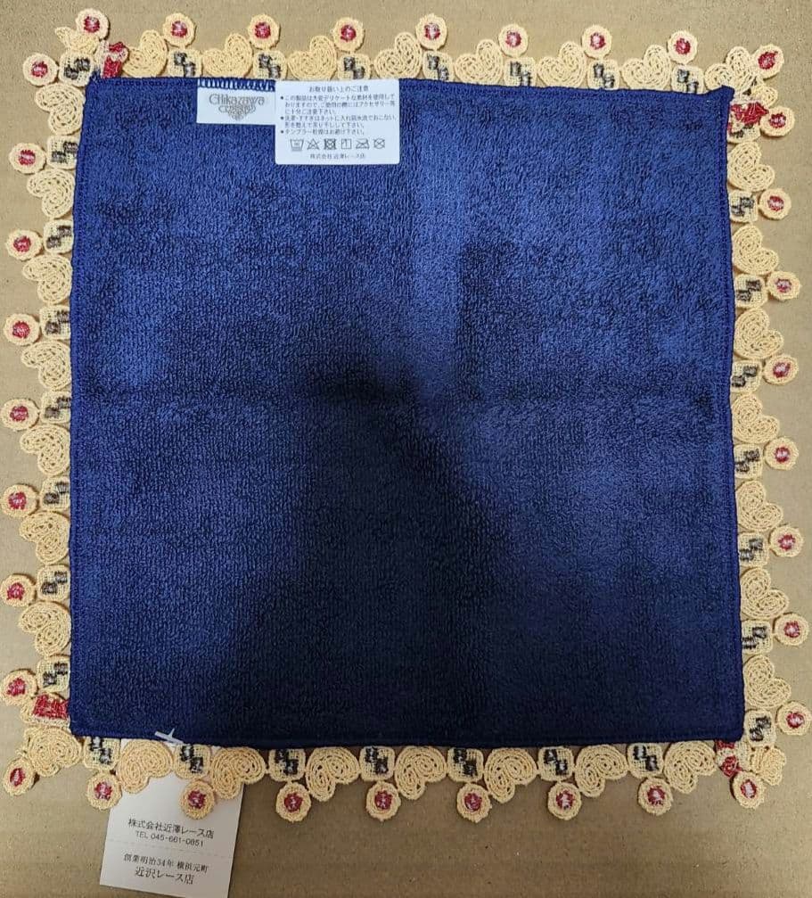 ユーハイム×近沢レース店コラボビスケット柄レースタオルハンカチ
