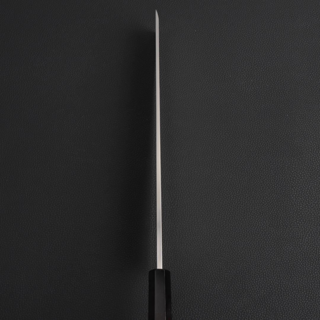 8870 角型薄刃包丁 8寸 刃は究極の切れ味 刺身包丁 黒檀黒水牛角八角柄