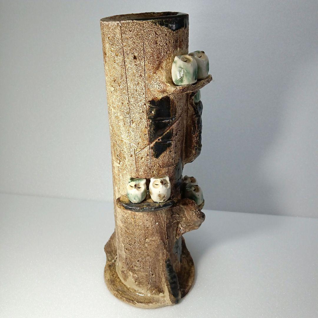 幸福 の 鳥 フクロウ タワー 縁起物 花入