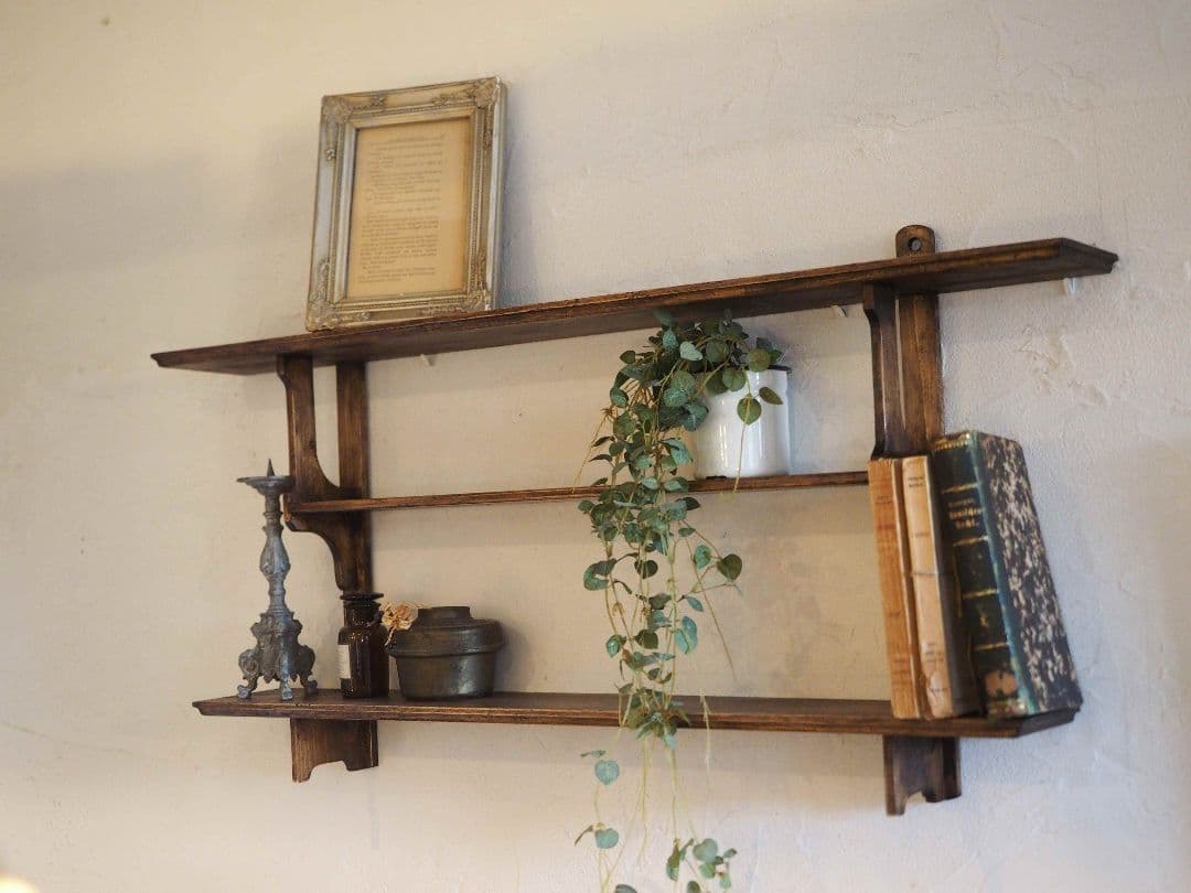 フランス　アンティーク　ウォールシェルフ　棚　シェルフ　壁掛け　シャビー
