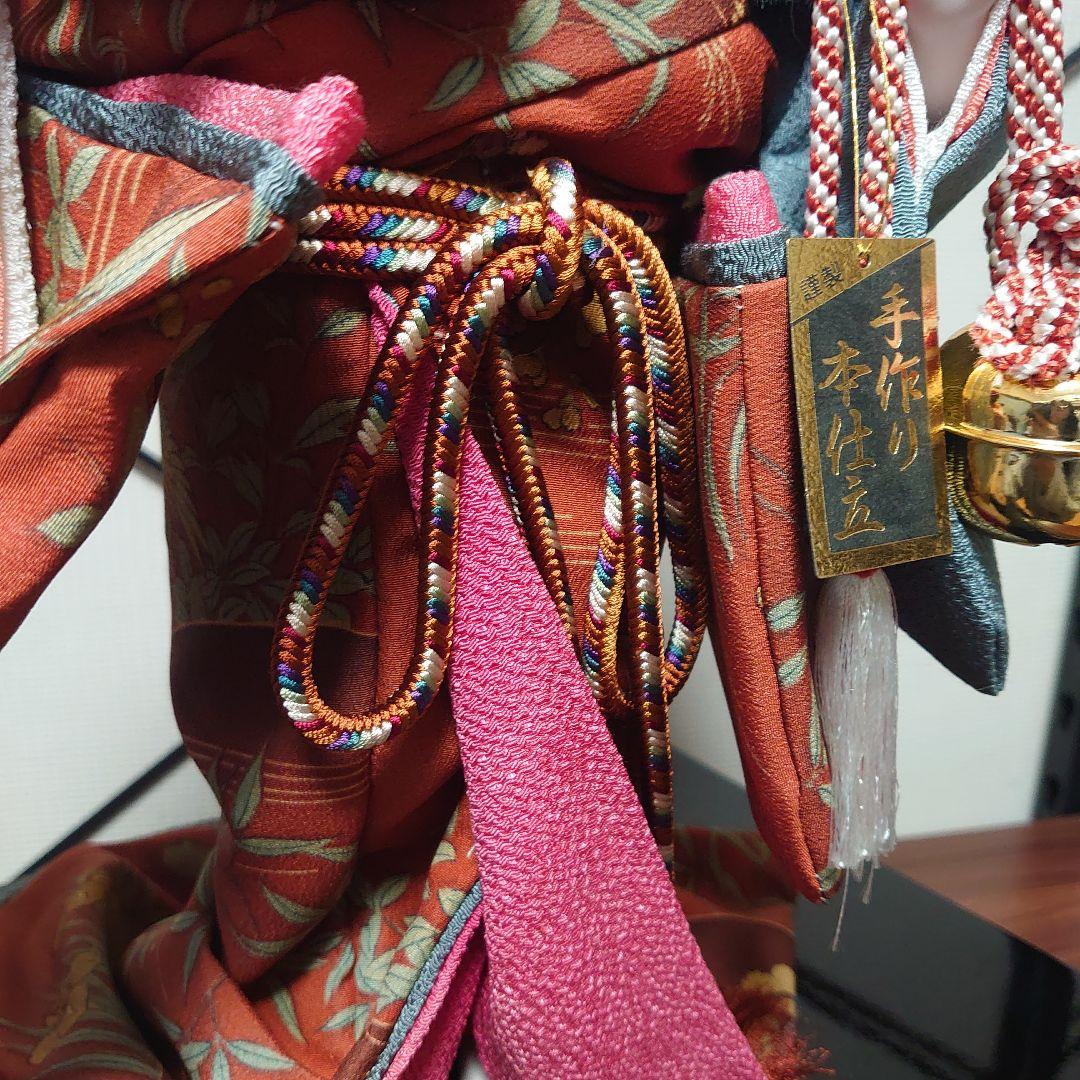 市松人形【春幸】日本人形　丹後ちりめん　謹製　手作り本仕立 全長約44cm