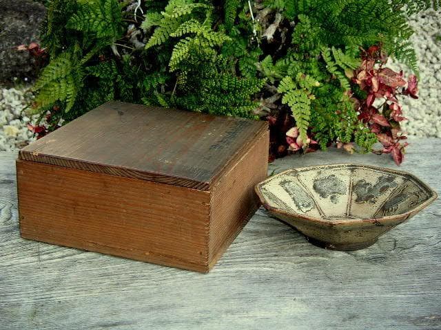 ♥南京♥ 　古染付 　♥鉢♥　木箱付き　修理　キズあり　骨董　古玩