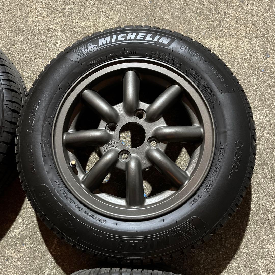 レーシングサービスワタナベホイール　13インチ145/80R13 ミシュラン新品