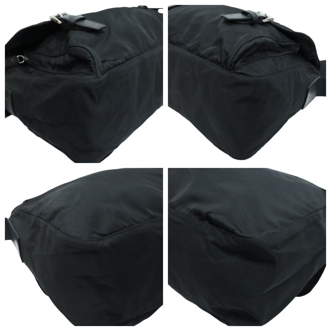 美品 PRADA プラダ ショルダーバッグ 3角プレート 白タグ ブラック