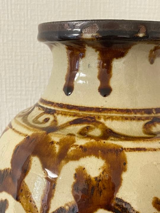 壺屋焼 花瓶 壺 沖縄 焼物 やちむん 高さ28センチ