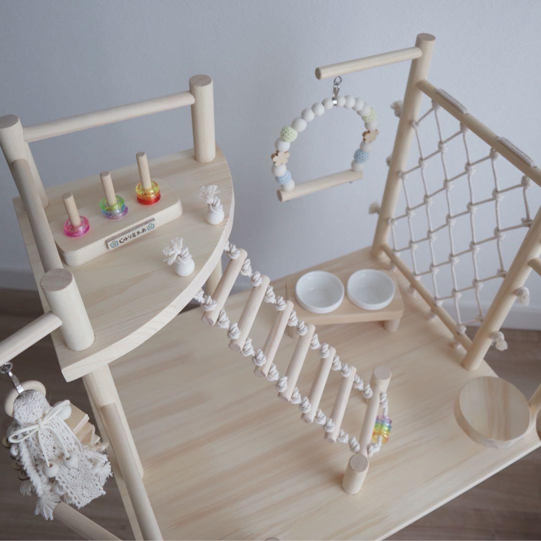 ことりのおおきなあそびば　文鳥　インコ　おもちゃ　バードアスレチック　バードジム