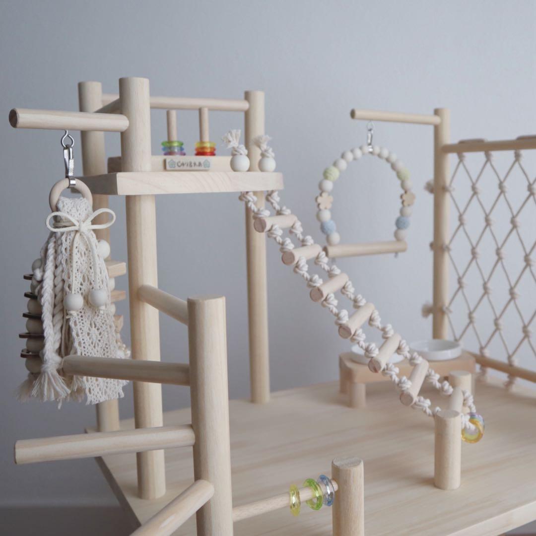 ことりのおおきなあそびば　文鳥　インコ　おもちゃ　バードアスレチック　バードジム