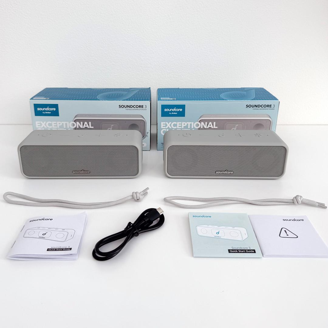 Anker Soundcore 3 グレー・ワイヤレススピーカー・美品2個セット