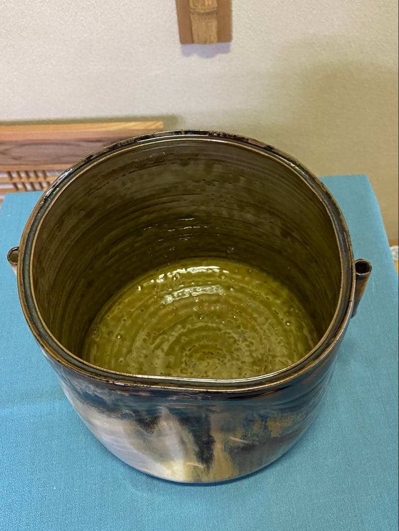 ⭐️本日限定⭐️茶道具/水指 高取耳付水指 十四代 亀井味楽 共箱 塗蓋