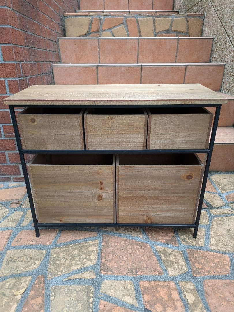 salut! サリュ アイアンウッド 5ドロワーマルチラック　おしゃれ