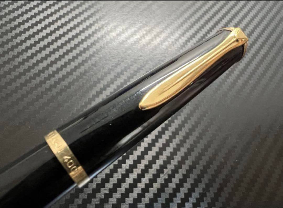 美品 ペリカン 400NN M&K ブラックストライプ EF 万年筆