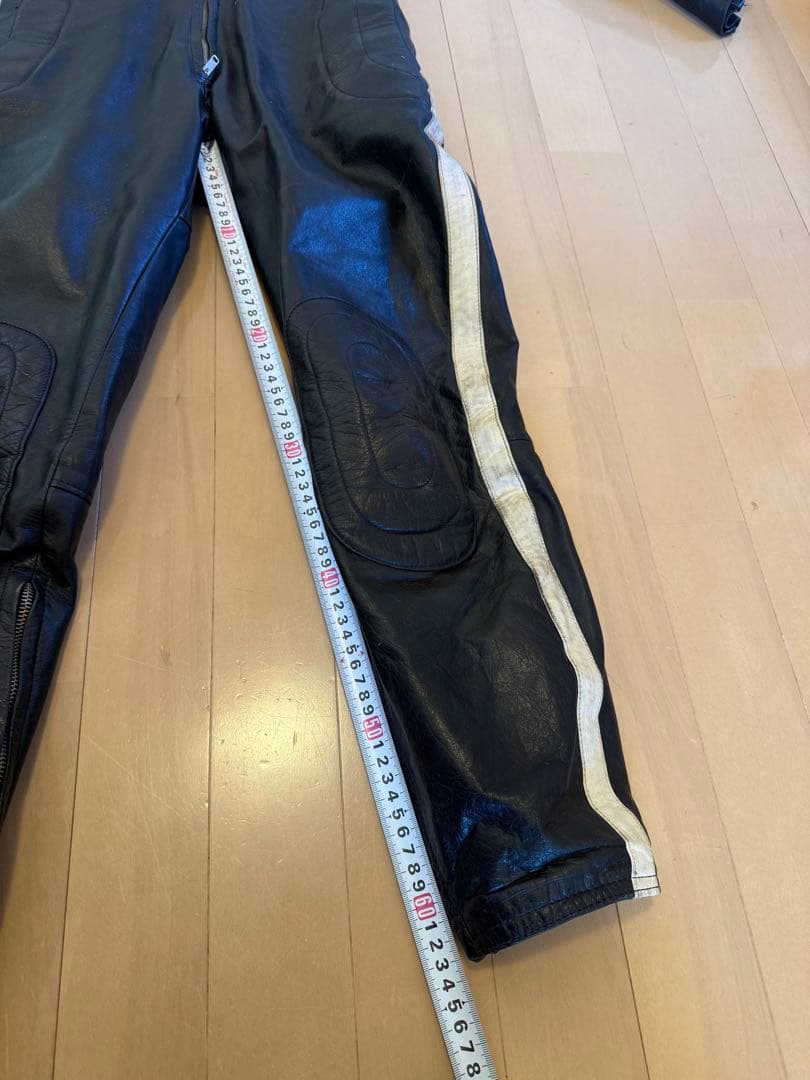 ビンテージ　コミネ　革ツナギ　レザー　バイクウェア　旧車　Sサイズ相当