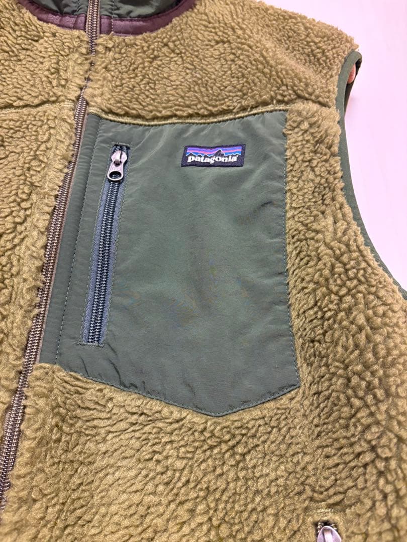 patagonia メンズ M レトロx フリースベスト オリーブグリーン