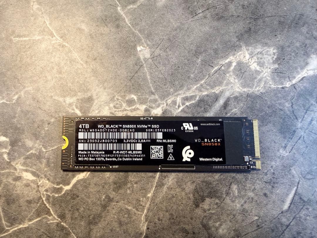 内蔵型SSD WD BLACK SN850X 4TB NVMe SSD PCIE4.0