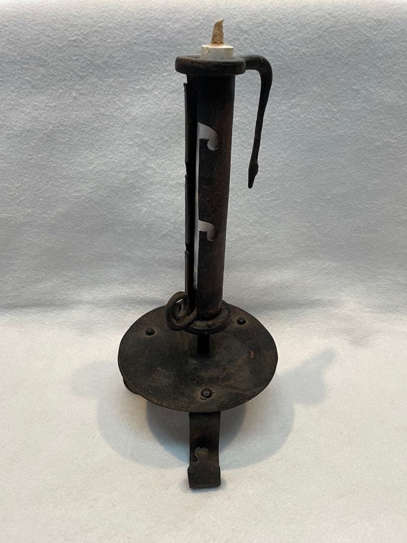 自在燭台（五段高さ調節可能）和蝋燭　燭台