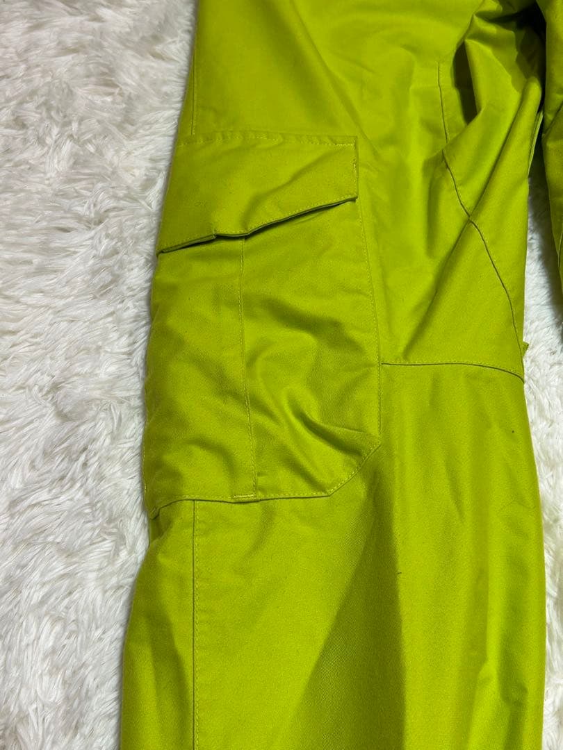 美品 BURTONスノーボードウェアカーゴパンツ メンズ L 蛍光ライムグリーン