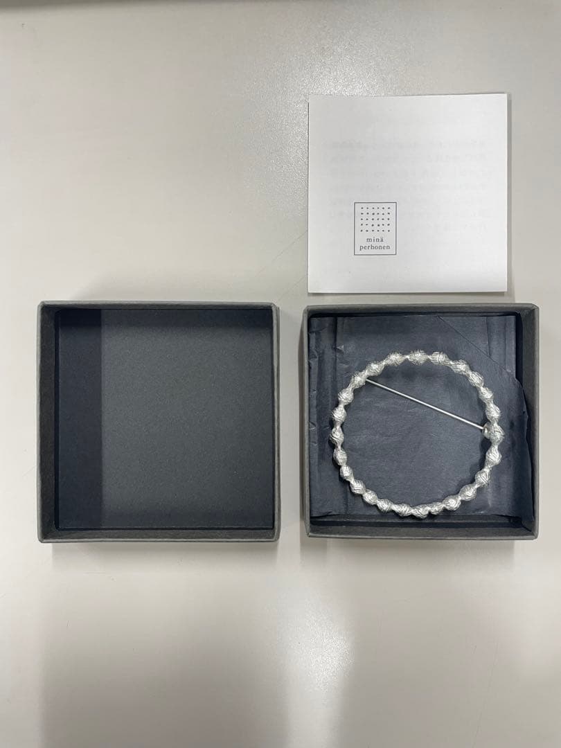 ミナペルホネン　タンバリン ブローチ　シルバー　tambourine 正規品