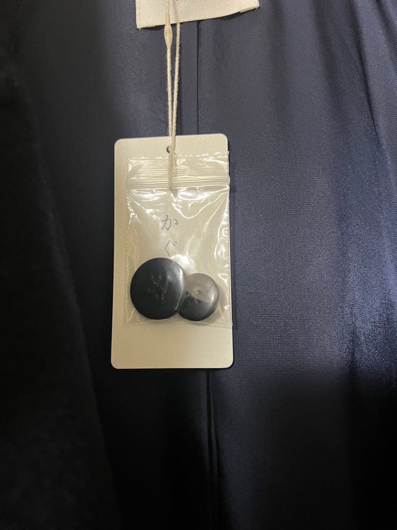 週末価格【新品】かぐれ　ウールシングルPコート【25AW 】ネイビー