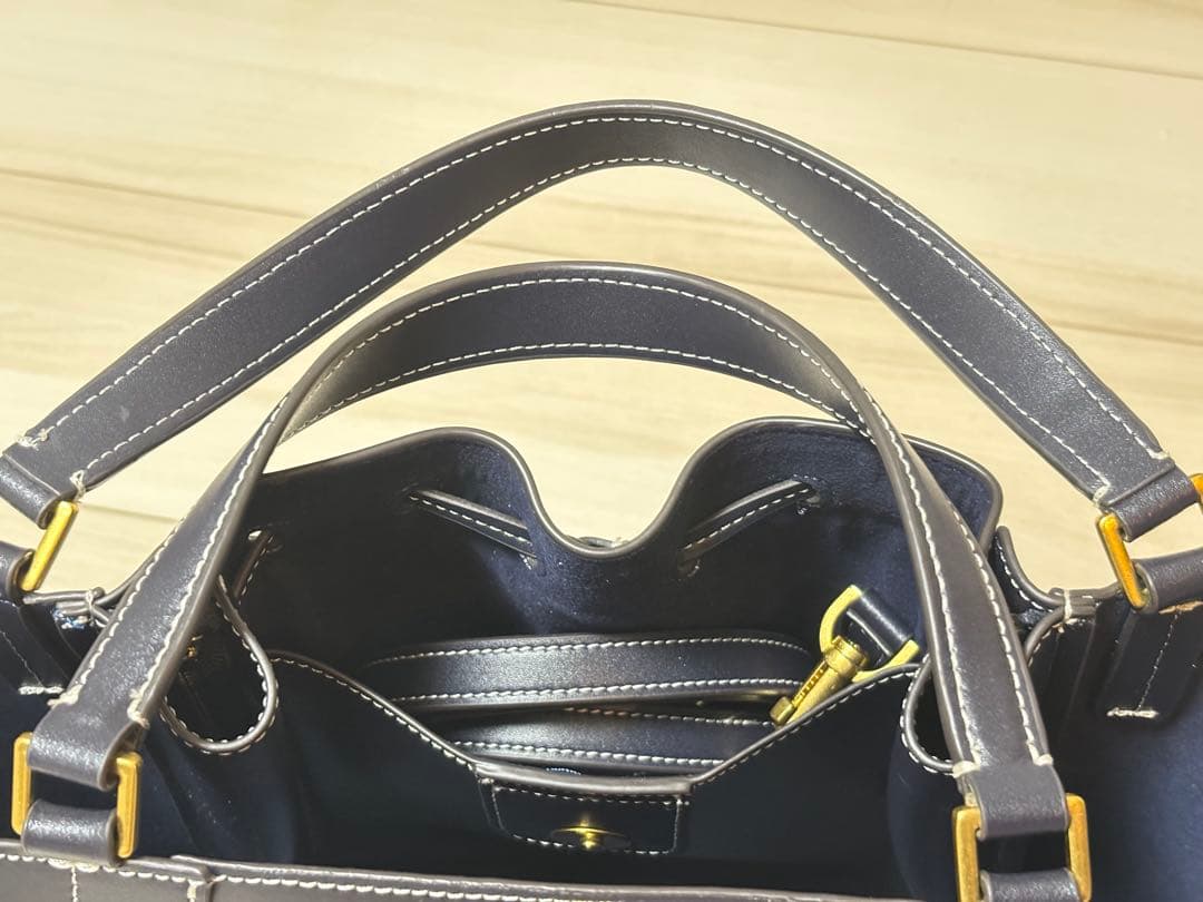 TORY BURCH モノグラムジャカードバケットバッグ