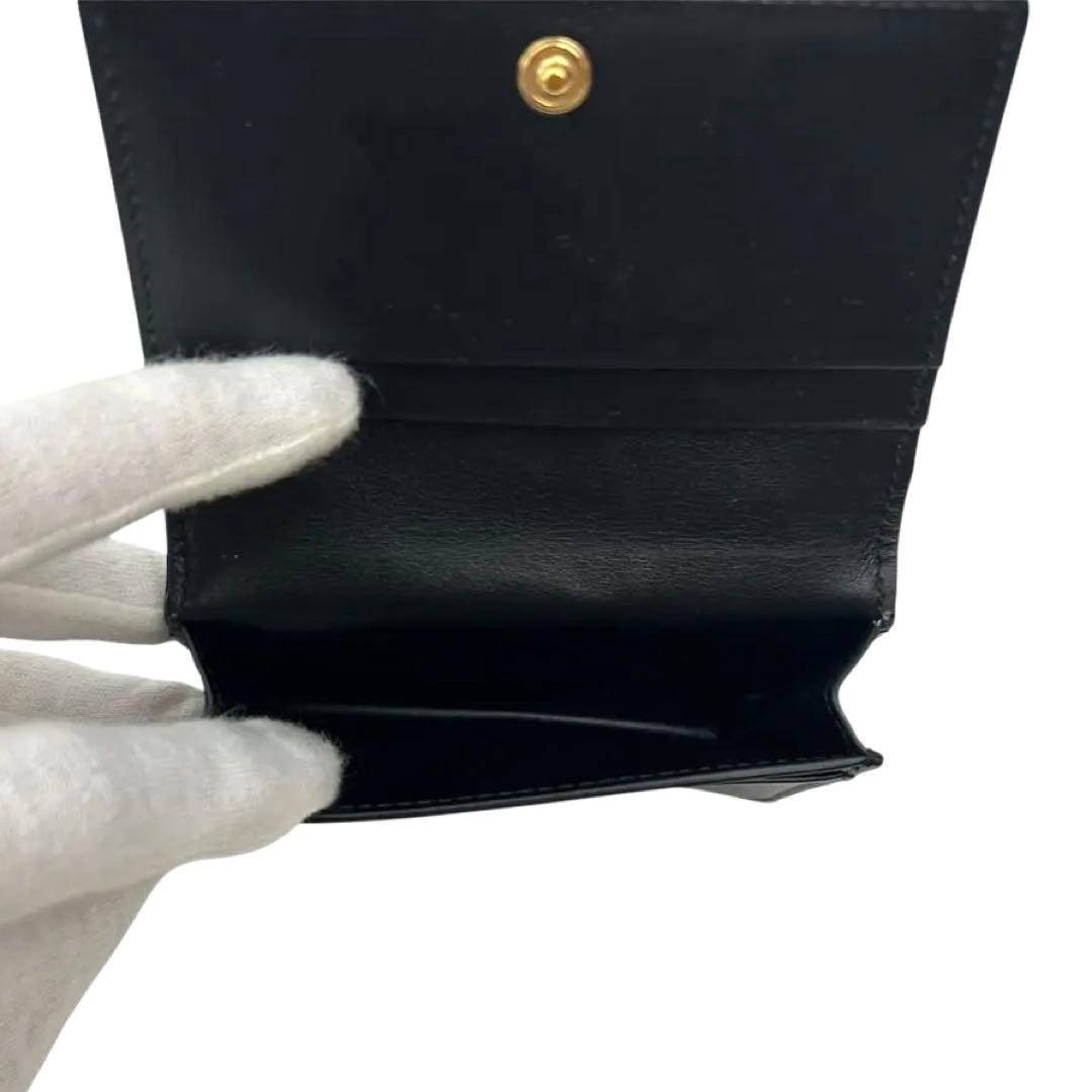 【美品】セリーヌ CELINE カードケース 名刺入れ レザー ブラック