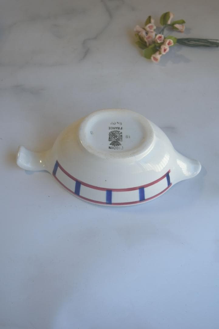 未使用　サルグミンヌ　バスク柄　ピシェ　クレミエ　フランスアンティーク