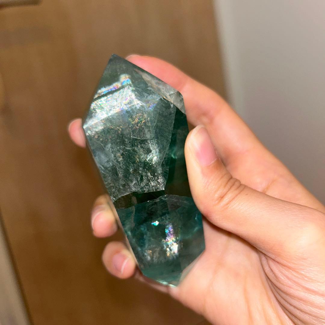 虹がすごい フローライト グリーン 天然石